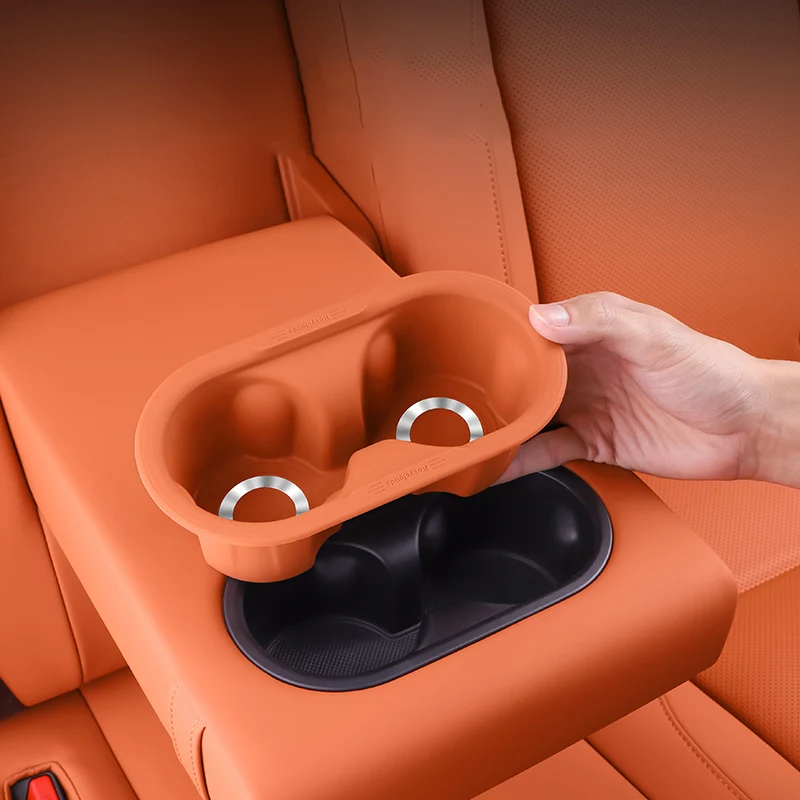 Car Water Cup Holder Frame for Li Lixiang L6-Central Control Silicone Cup Protective Cover Interior Accessories