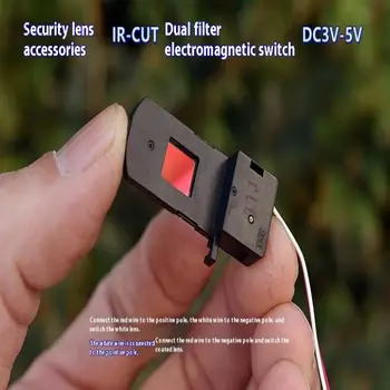 1 Pezzo Filtro IR-CUT Doppio con Interruttore Elettromagnetico DC 3V-5V per Lenti di Sicurezza a Cassetto, Accessori Fai-da-te