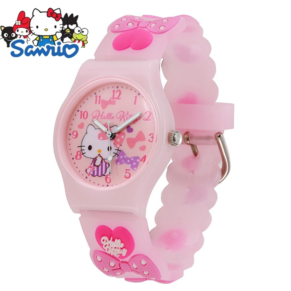 Sanrio Hello Kitty Kuromi mélodie montre pour enfants montre d'étudiant mignonne adaptée aux cadeaux d'anniversaire pour garçons et filles