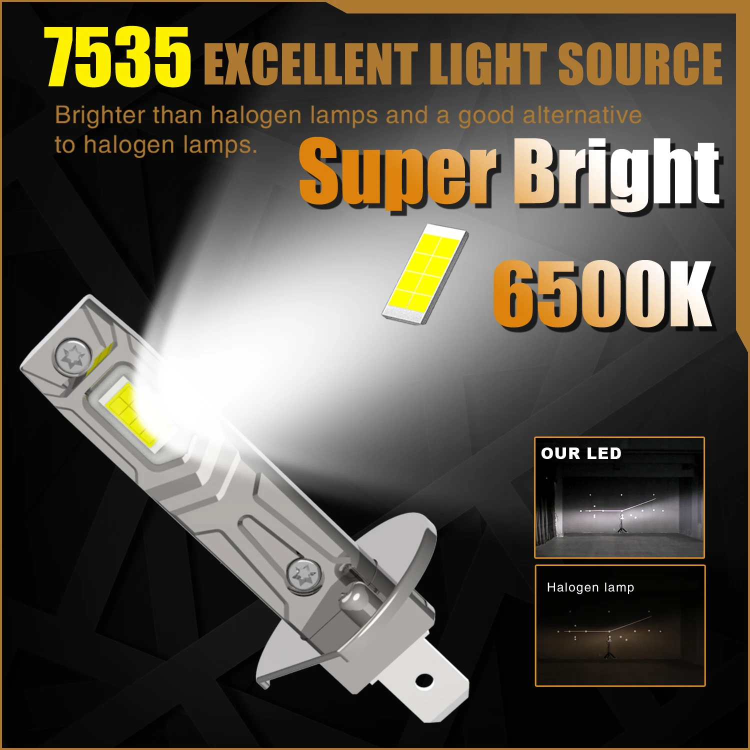 2개 H1 P14.5s LED 화이트 오토바이 안개등 고출력 전구 초고휘도 12V 55W 자동차 터보 다이오드 헤드라이트 어댑터 불필요