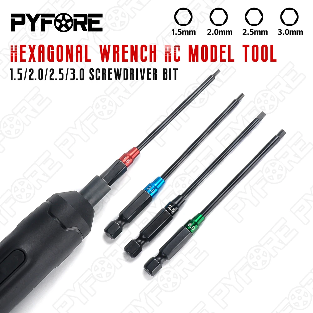 PYFORE 1.5/2.0/2.5/3.0 Schraubendreherkopf Sechskantschlüssel RC-Modellwerkzeug Hex RNA-6802