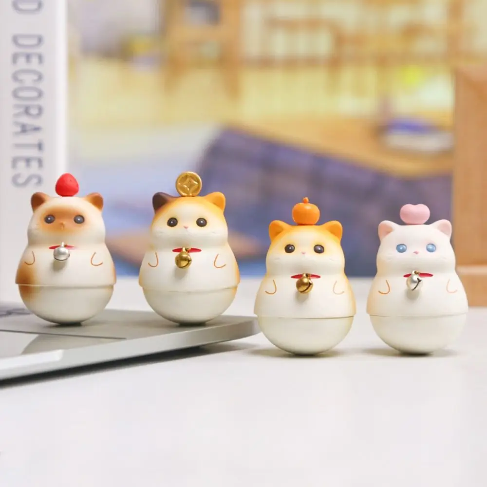 Cat Resin Figure Shake Toys Cat Swinging Doll Cartoon Chubby Cat Resin Ornament Mini Lovely Cat Car Decorations Resin Crafts