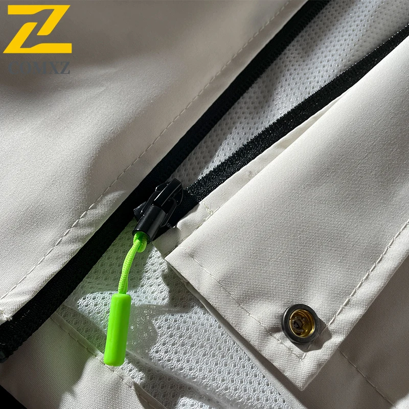 Men's Spring Summer Windbreaker Jacket Oversized Trendy Loose Fit Outdoor Coat for Hiking Camping Fishing Waterproof Breathable