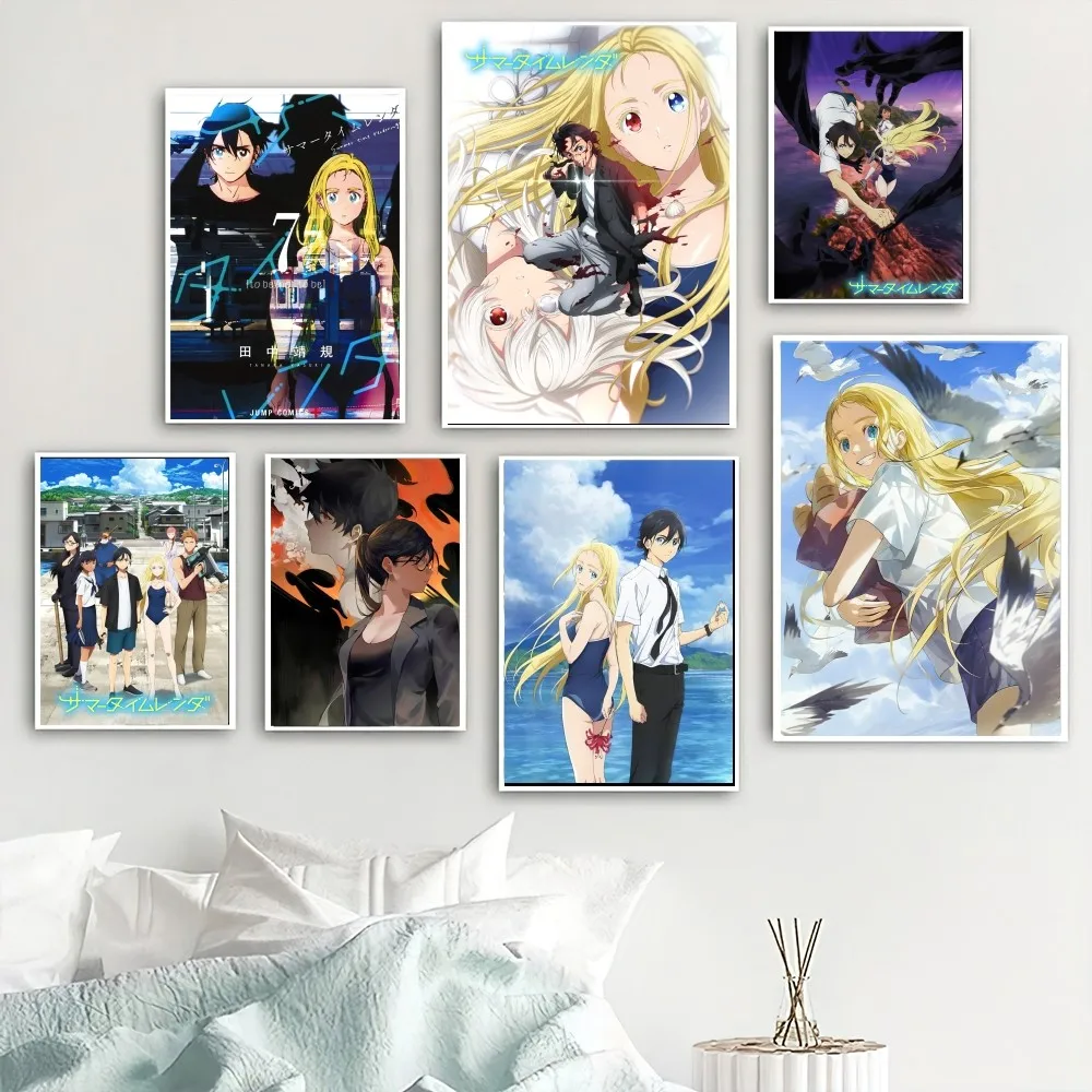 SummerTime Rendering Anime Poster Wall Art Canvas Prints Picture For Living  Room Bedroom Home Decor
