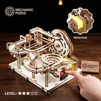 Wooden 3D Marble Run Puzzle Kit 1