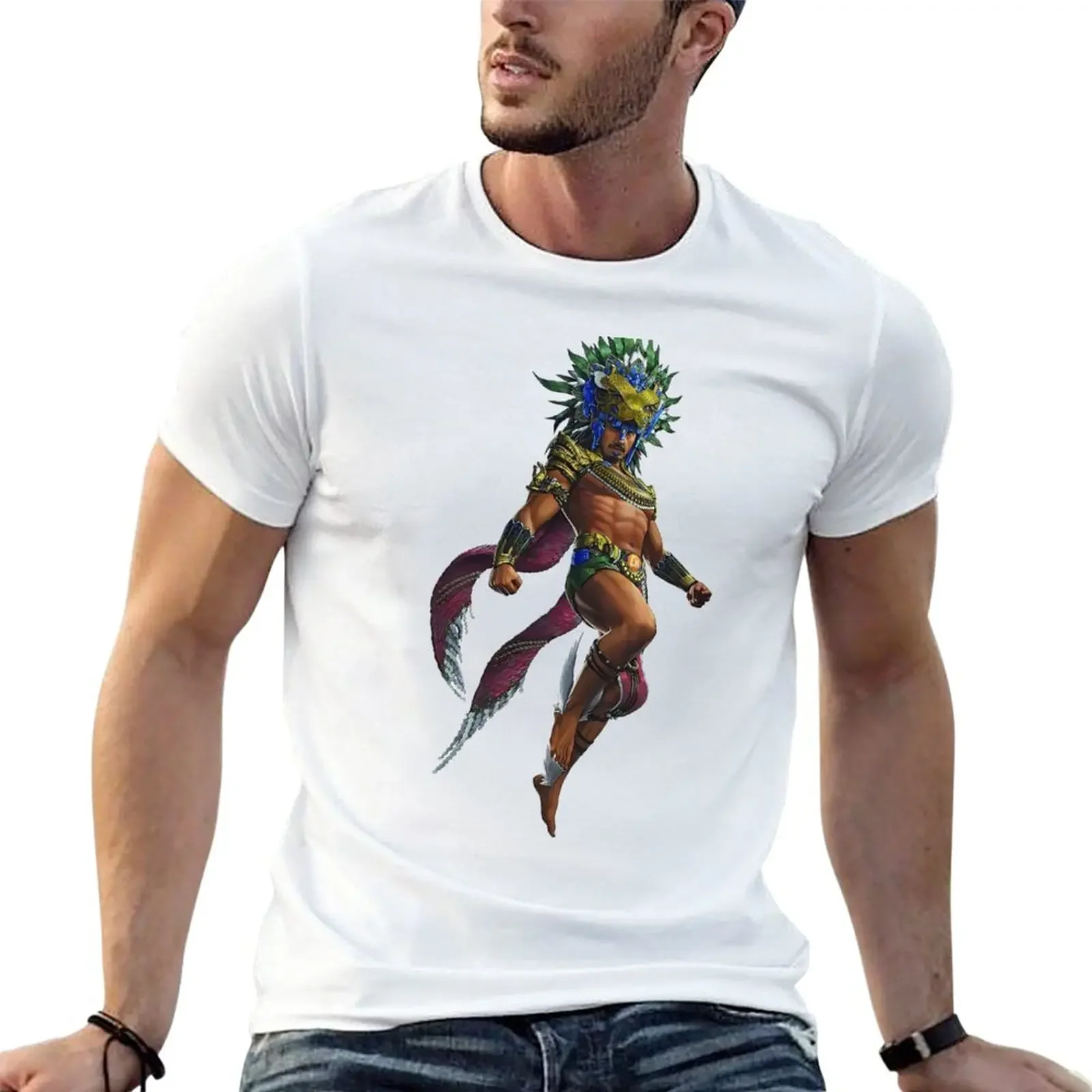 

Kukulkan Namor Stickers T-Shirt plus size tops funnys vintage oversized t shirt men