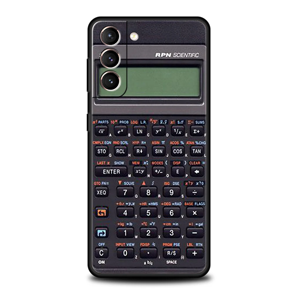 Vintage Calculator Design Silicone Phone Case - Retro Style Protective Cover