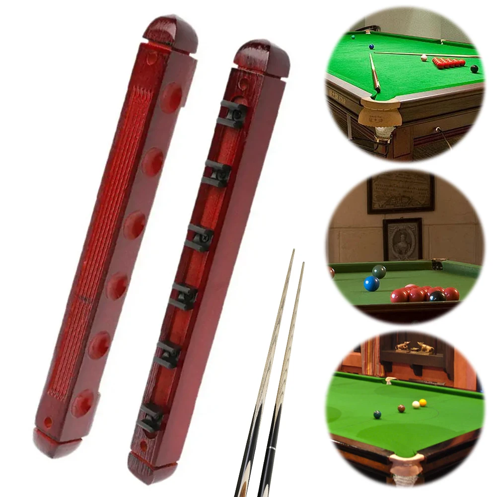 Pool Stick Holder Billiard Cue Holder Solid Wood Pool Cue Organizer Rack Wall Mounted Billiard Rack for Billiards