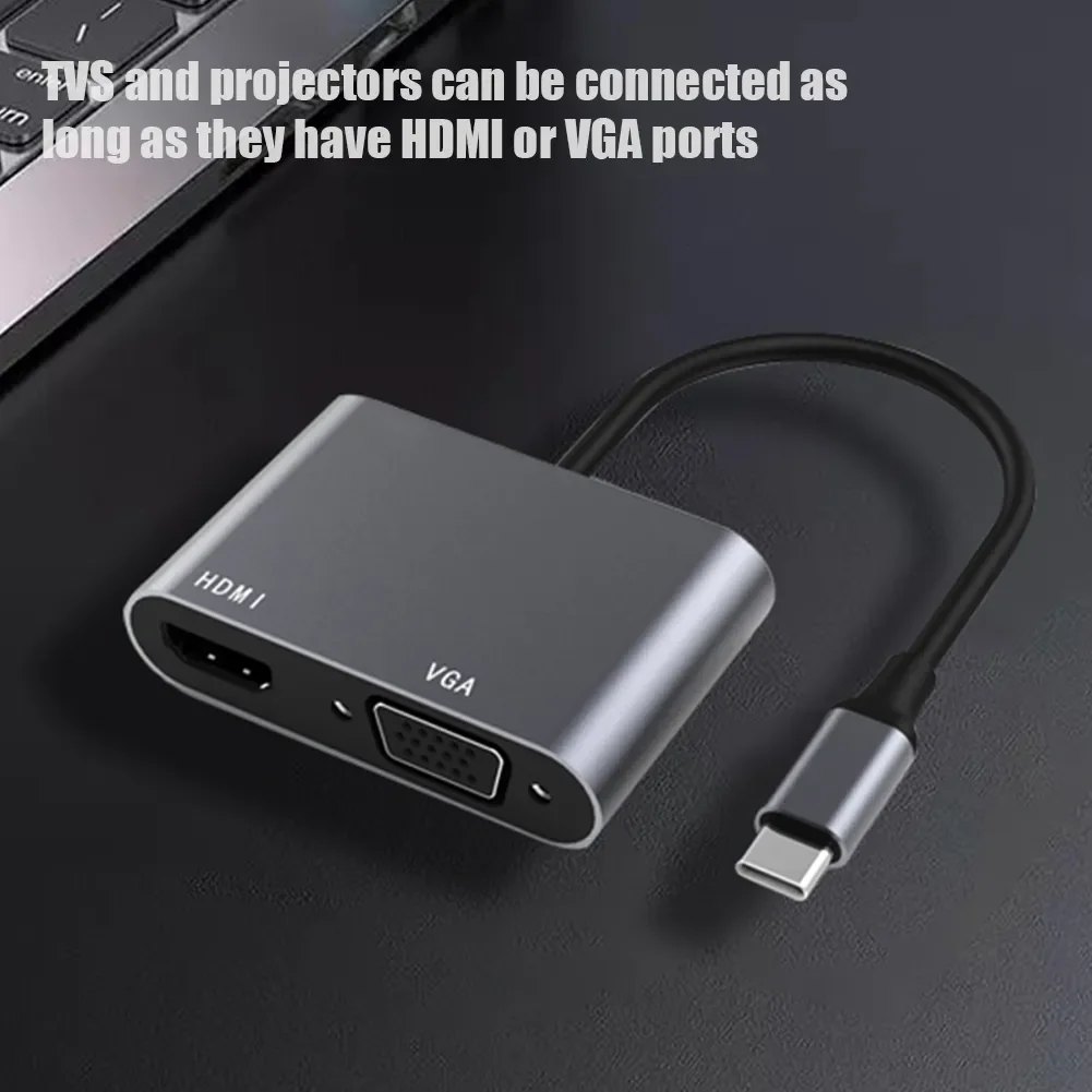 2  1 cŸ to HDMI ȣȯ VGA , 1080P HD 4K 30HZ, ǻ- TV  Ȯ ũ VGA ̺