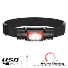 

L2 U2 XPG2 LED Mini Headlamp High Power White Red Headlight 18650 Rechargeable USB Type-C Torch Camping Hunting Flashlight Lamp