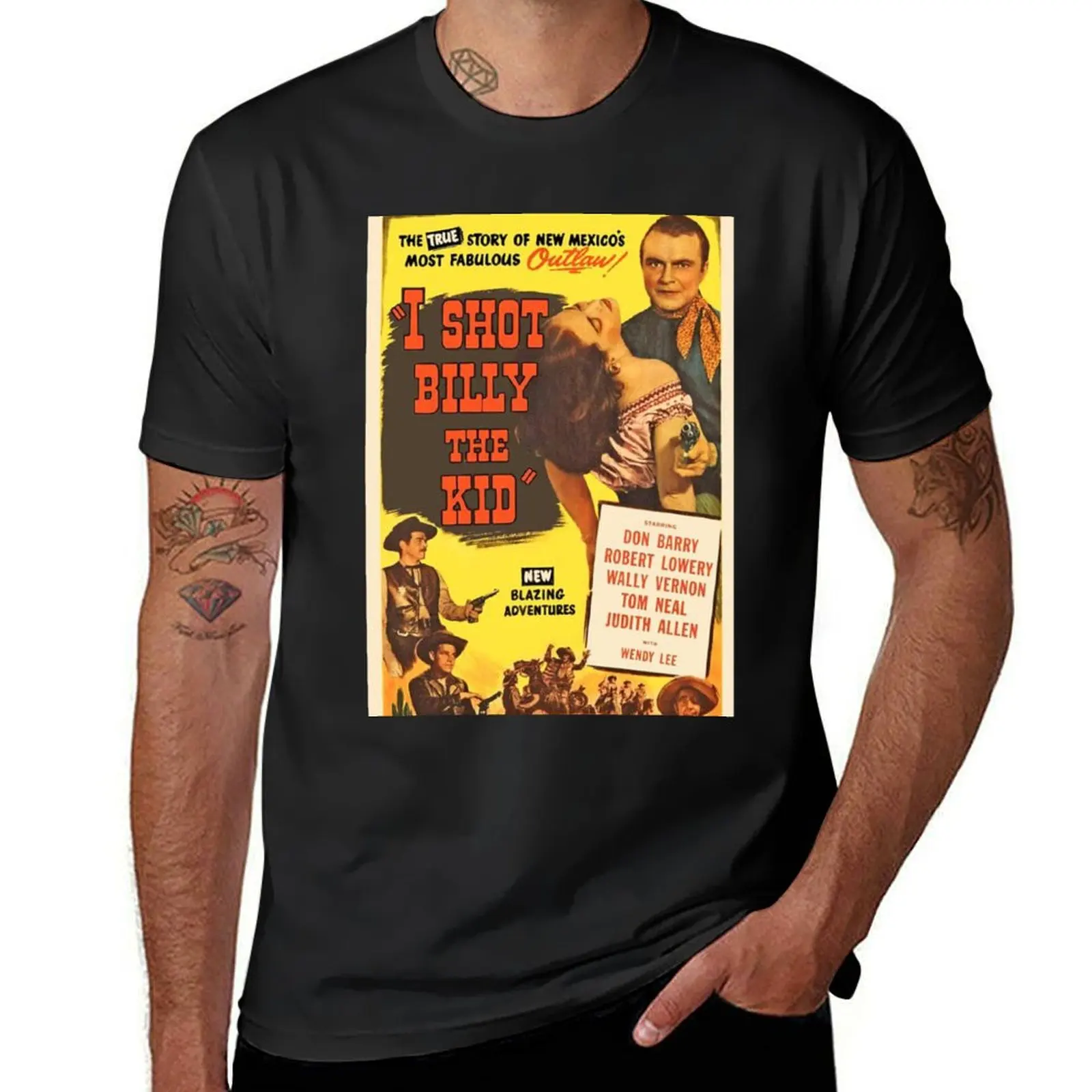 

Classic Movie Poster - I Shot Billy the Kid T-Shirt boys whites Aesthetic clothing summer clothes Men's t-shirt