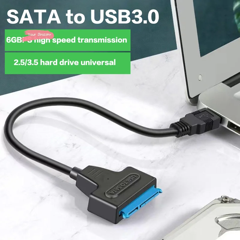 Y-ABS 22핀 SATA 3 HDD SSD 외장 하드 드라이브 어댑터 SATA-USB 3.0/타입-C/2 in 1 USB3.0 타입-C 케이블 최대 6Gbps 2.5인치