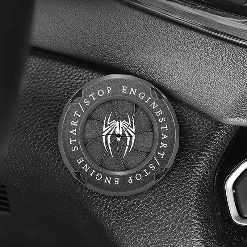 Car Engine Ignition Start Stop Button Protective Cover Spider Rotary