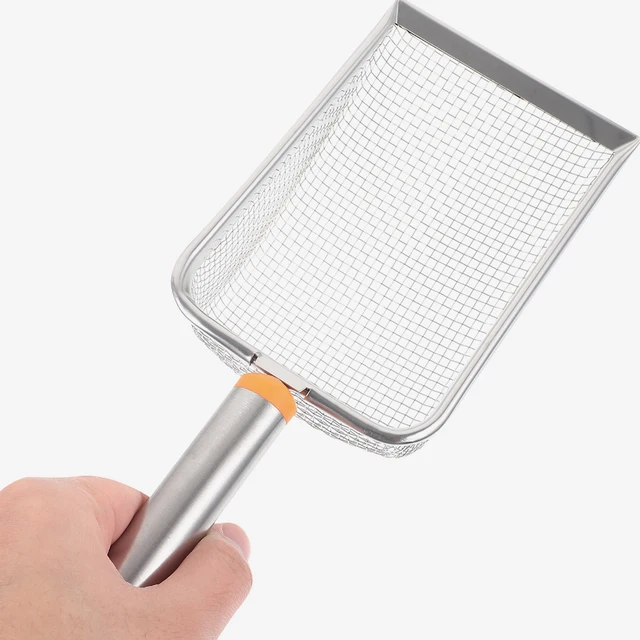 Metal Cat Litter Scoop Stainless Steel Non-Stick Sifter Easy Poop Shovel Pet Supplies Rabbit Sifter Scoop 5