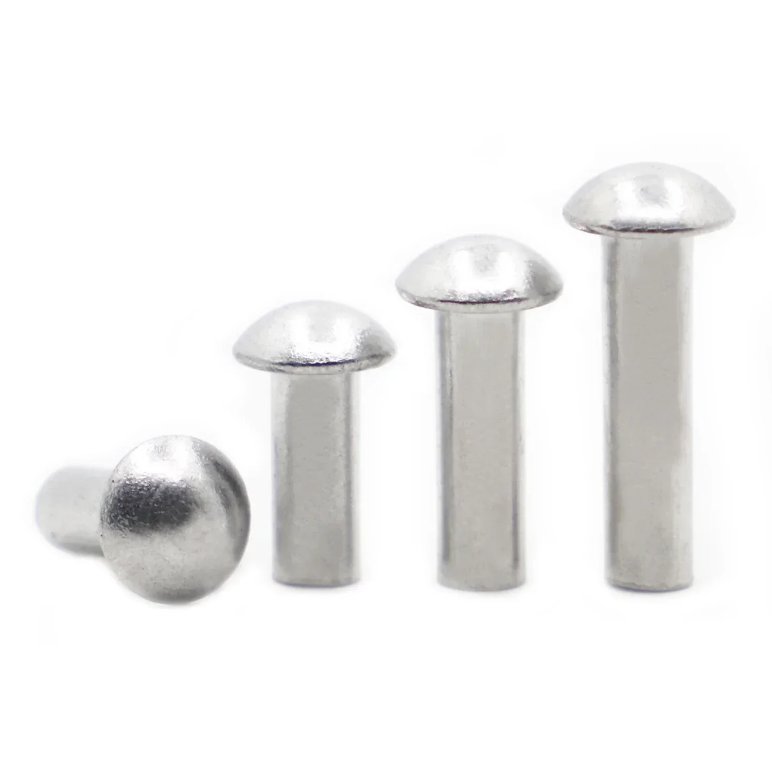 10-50pcs M2 M2.5 M3 M4 M5 M6 M8 Aluminum Alloy Solid Round Head Rivet ...
