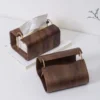Nordic Wooden Tissue Box Retro Tissue Holder Living Room Napkin Holder Household Desktop Paper Towel Holder Home Decoration 1