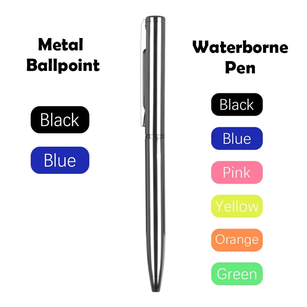 1 PC Mini Tragbare Wasserbasis Metall Kugelschreiber Mehrere Farbe Minen Unterschrift Stift Werbung Stift Büro Schule Liefert – Detail 10