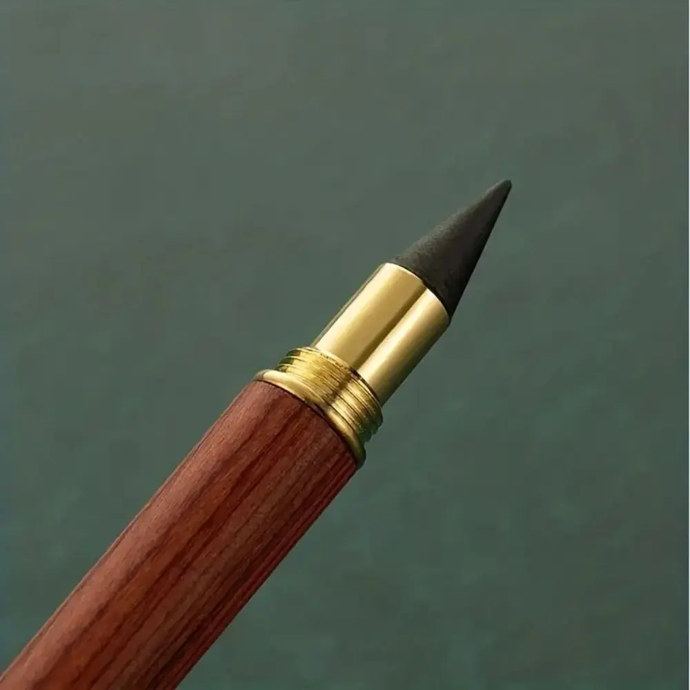 0.5mm 3색 나무 연필 전문가용 휴대용 빈티지 황동 나무 연필 내구성이 뛰어난 부드러운 영구 연필 교실용