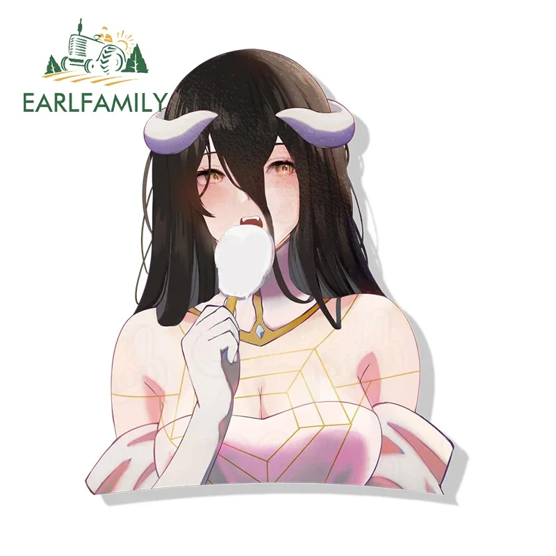 

EARLFAMILY 13 см x 10,9 см для Loli Ahegao лицевая Автомобильная Наклейка сексуальная девушка креативная наклейка на RV водонепроницаемое украшение для мотоцикла аниме