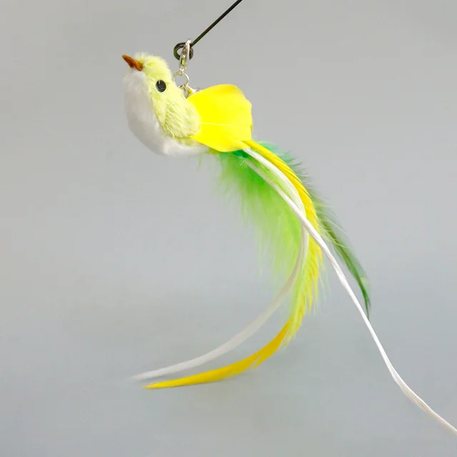 Handfree Bird/Feather Cat Wand with Bell Powerful Suction Cup Interactive Toys for Cats Kitten Hunting Exercise Pet Products 6