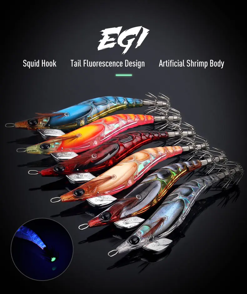 Kingdom Egi Tintenfisch Köder künstliche Jigging Köder langsam sinkende Tintenfisch Haken Seefischerei Tintenfisch Tintenfisch leuchtende Tackle Köder – Detail 2