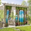 1PC New Fashionable, Simple and Fresh Butterfly Flower Home Decoration Print Perforated Waterproof Curtain, Machine Washable, Su 3