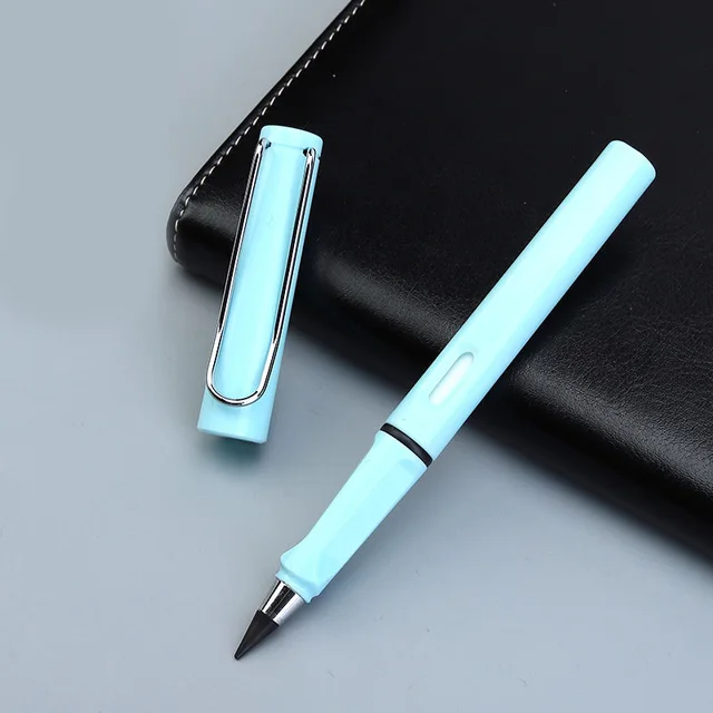 New Technology Unlimited Writing Pencil No Ink Novelty Eternal Pen Art Sketch Painting Tools Kid Gift School Supplies Stationery Light blue