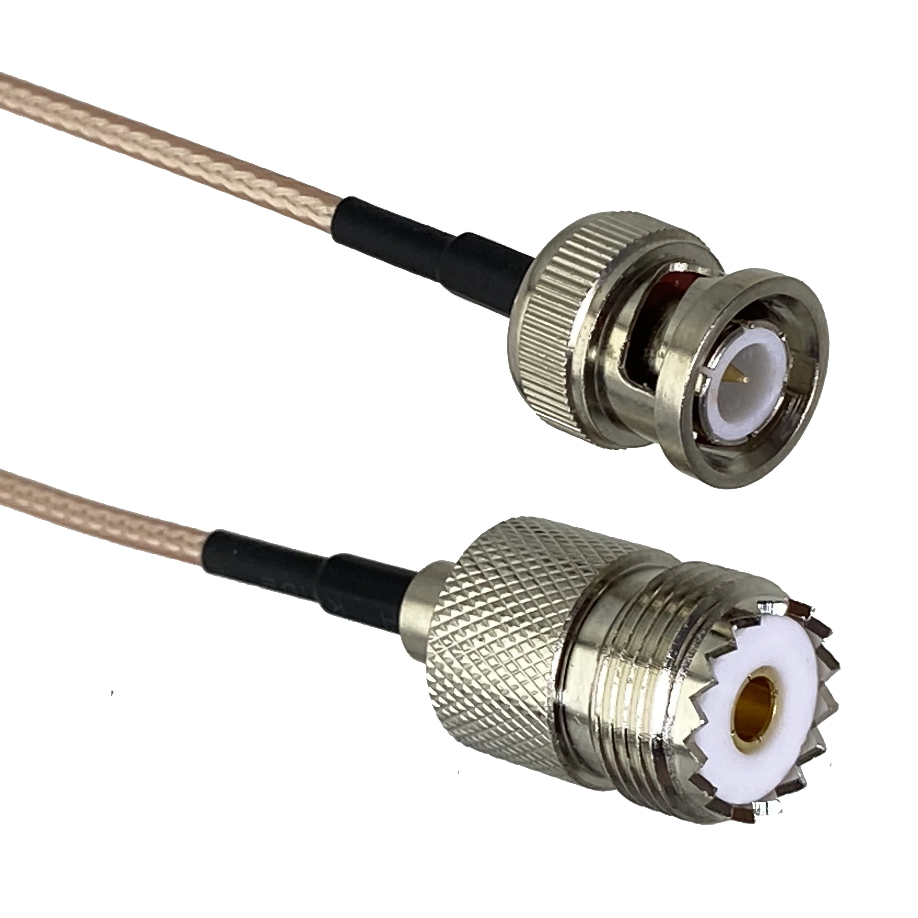 Description Picture 6 of itemUHF PL259 Male Plug & SO239 Female Jack to BNC Male Connector crimp RG58 RG316 cable Wire Terminal RF jumper pigtail 6inch~10M