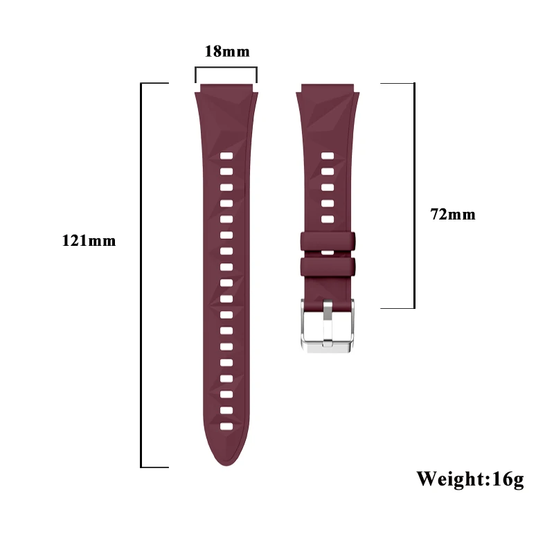Sport Breathable Adjustable Silicone Wrist Band with Classic Buckle