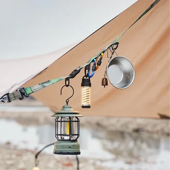 Outdoor Multi-functional Webbing Snap Fastener Portable Handbag With Tactical Straps For Camping Hang Items Backpack Strap