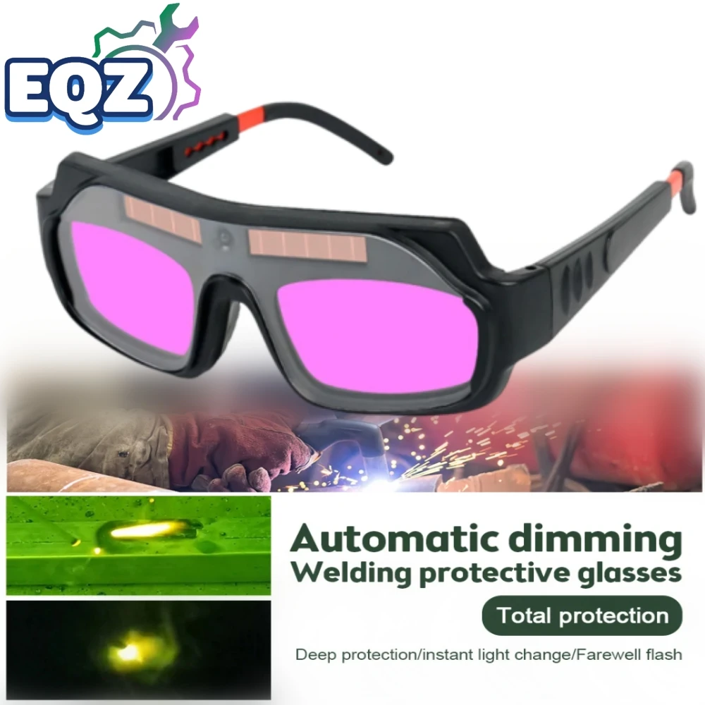 Welding Glasses Anti-glare Automatic Darkening Dimming Welding Glasses Set Argon Arc Welding Glasses Welder Eye Protection Goggles Tools