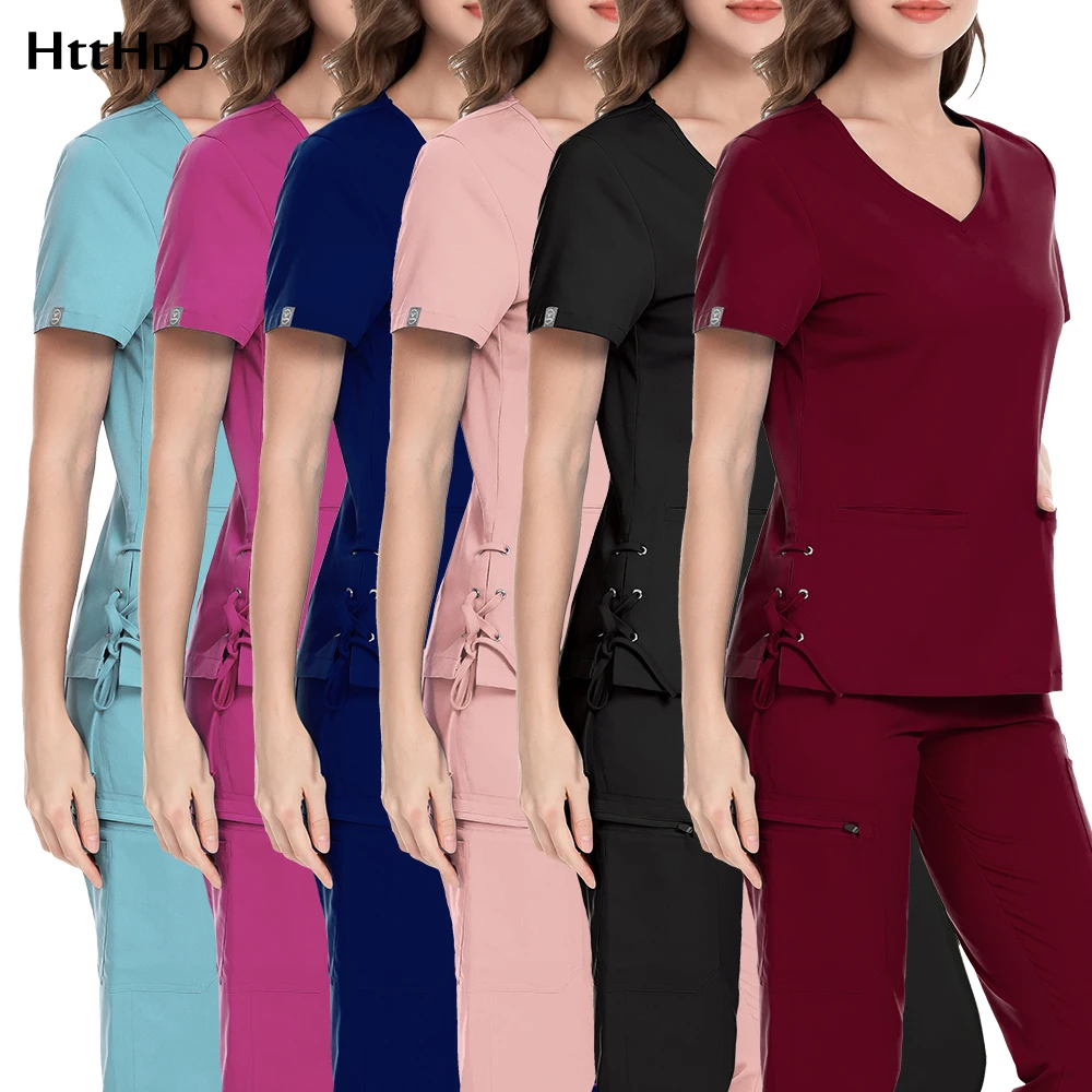 

Scrub Joggers Spa Uniforms Fashion Fit Women Medical Accessories Scrubs Clothes Pet Shop Lab Medical Beauty Nurse Scrubs Set