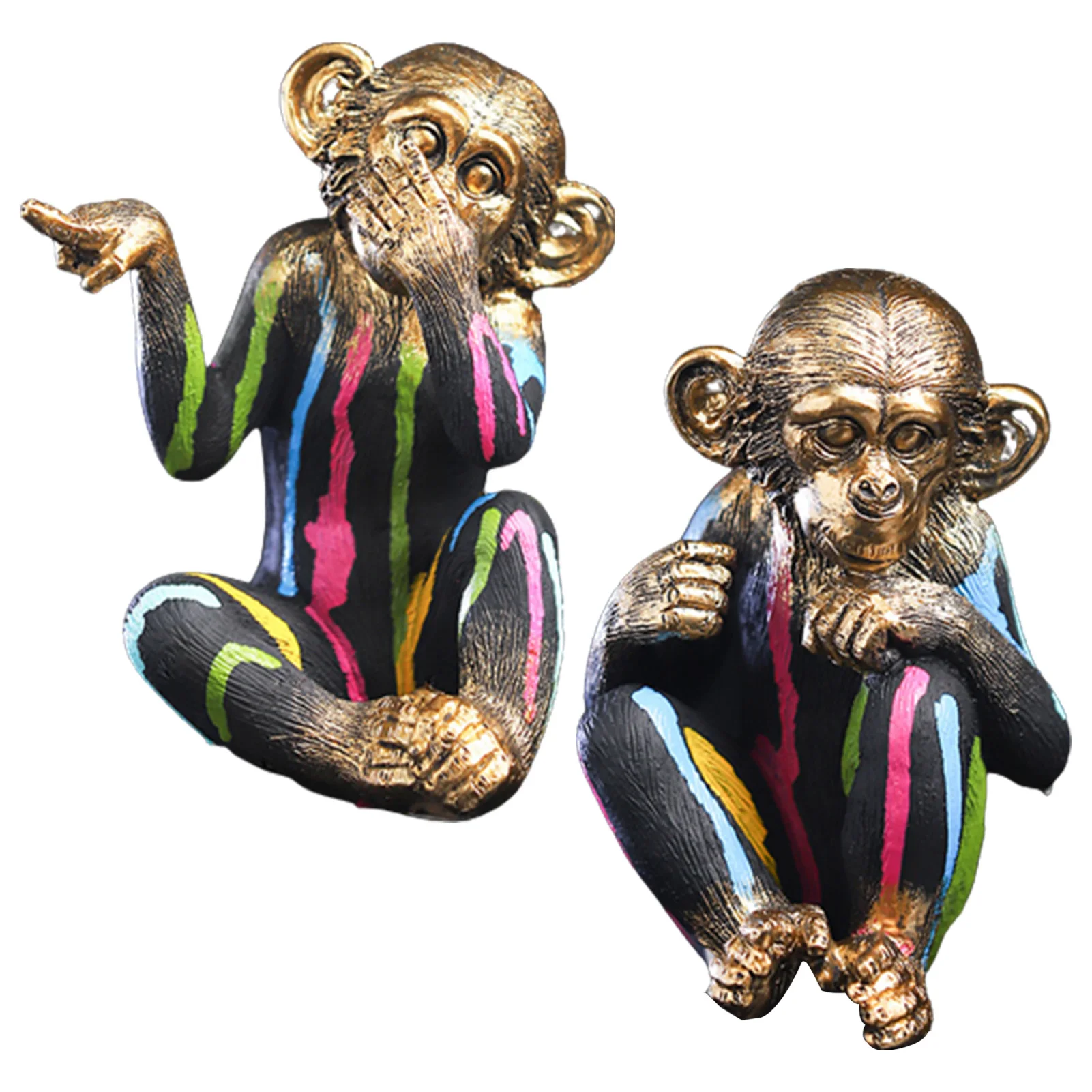 

Vivid Resin Monkey Ornaments Table Art Home Room Decoration for Living Room Bedroom Decor