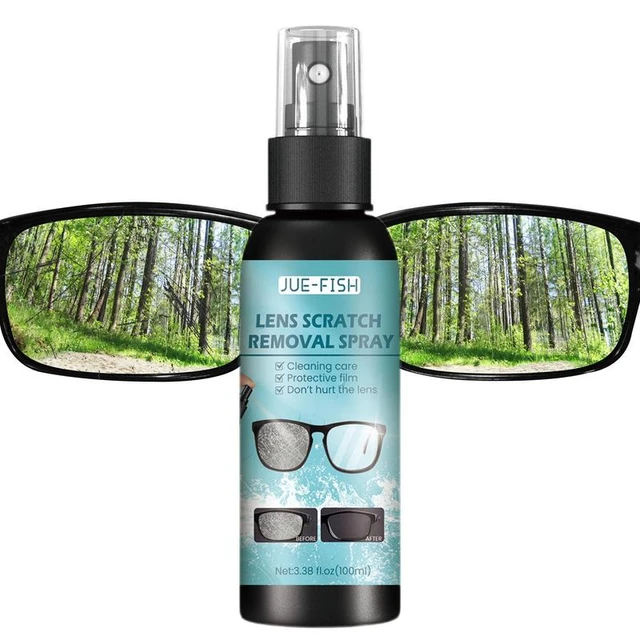  New Lens Scratch Removal Spray,Eye Glass Cleaner,Camera Lens  Cleaner,Glass Scratch Repair Fluid,Lens Scratch Remover,Glasses Lens  Cleaning Spray for Sunglasses Screen Cleaning Tool (1 pc) : Health &  Household