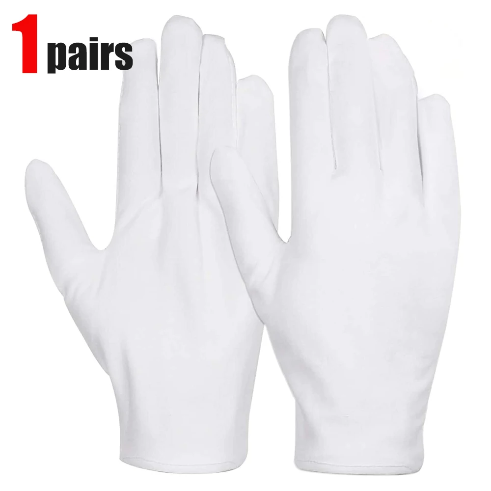 White Work Gloves Bulk for Dry Handling Film SPA Mittens Cotton Ceremonial  High Stretch Gloves Household Cleaning Working Tools - AliExpress