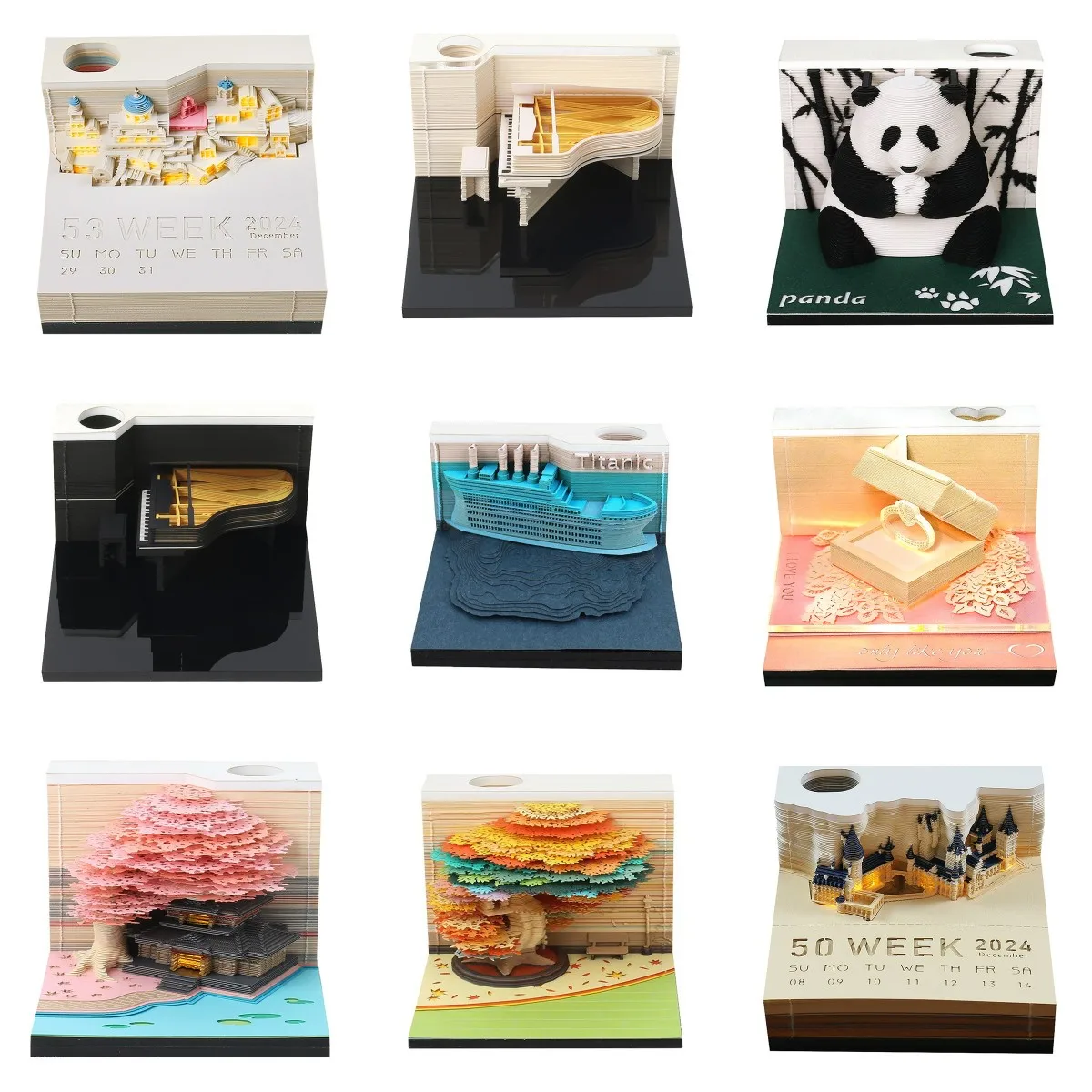 Porte-clés Livre 3D Pop-up Magic Castle - Mini Monde Mystérieux, Jeu De Doigt Portable