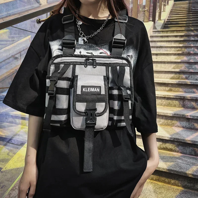 

Streetwear Packs Waist Male Backpack Chest Bags Tactical Men Chest Vest Storage Bag 2023 Casual Travel Rig Multifunction Hop Hip
