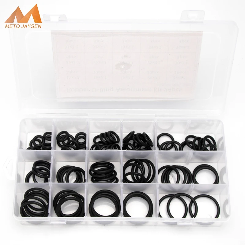 94PCS NBR Rubber Sealing O-rings High Pressure Seal Gasket Replacements Assortment Kit Black 15 Big Sizes OD15mm-35mm CS3.1mm 2pcs nbr framework oil seal id 28mm 29mm od 34 72mm thickness 4 10mm nitrile butadiene rubber gasket sealing rings