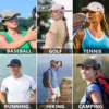 GADIEMKENSD Summer For Men Sports Running Sweat Baseball Cap Male Golf Quick Dry Women Solid Snapback Mesh Hat Visor Hat 6