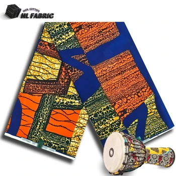 2026 Hot Sales hollandais African wax print fabric 100% cotton 6 yards tissus couture for African dresses Ankara 1