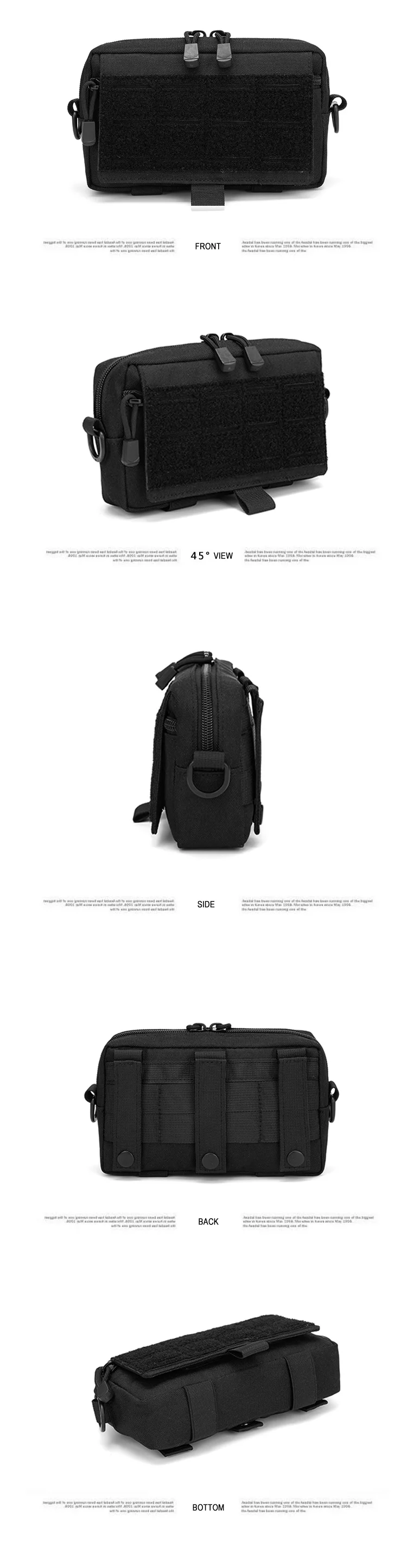 Molle Admin Pouch Utility EDC Werkzeugtasche Jagdtasche Horizontale modulare Tasche Brust Hüfttasche EMT Organnier Tasche für den Außenbereich – Detail 5