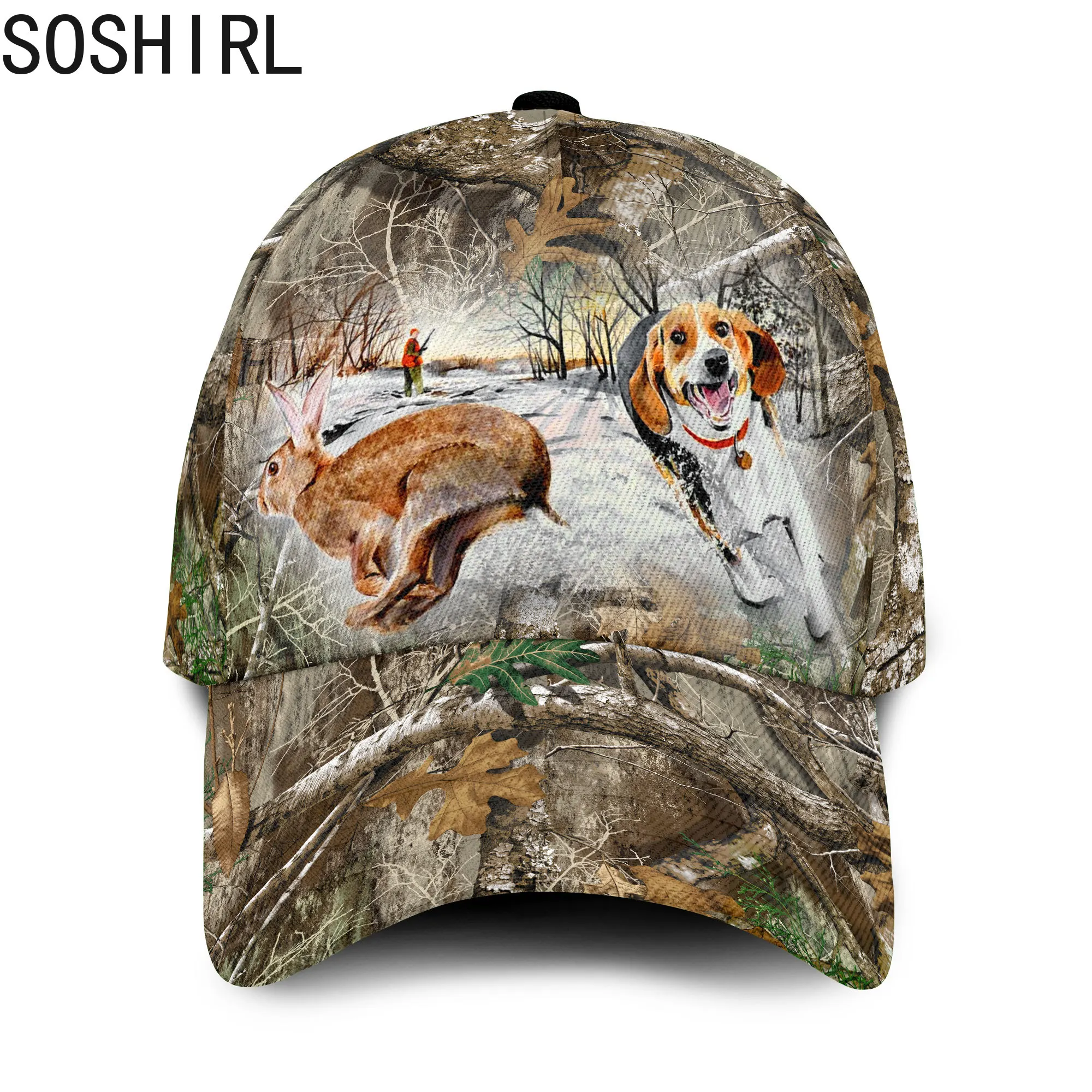 

Deer Hunting Wildlife Dog Baseball Cap 3D All Over Printed Snapback Hat Men Women Adult Hip Hop Headwear Outdoor Sport Sun Visor