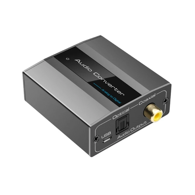 Analog To Digital Converter RCA To Optical with Optical Cable Digital Toslink-And Coaxial Adapter