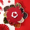 2-layer Rotating Petal Candy Box Plastic Snack Tray Case Nut Storage  Rotation Dried Fruit Plate Wedding Gift Home Organizer 2