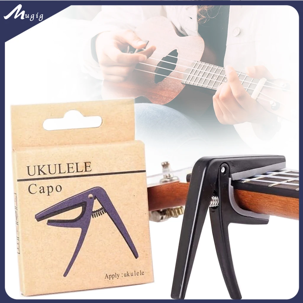 Professional Black Ukulele Capo Change Tuner Musical Instrument Accessories 4 Strings Hawaii Guitar Tuning Clamp 1/5/10PCS