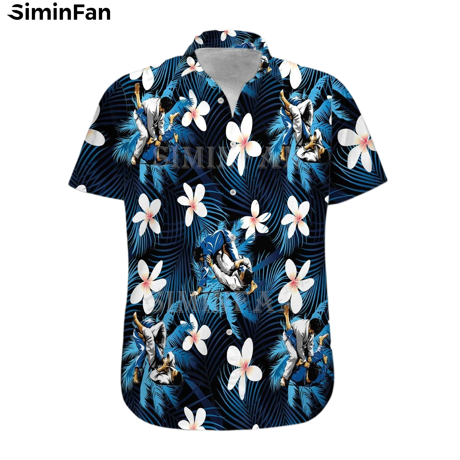 

Brazil Jiu Jitsu Flower 3D Printed Mens Hawaiian Aloha Shirts Male Luxury Camisa Summer Colorful Beach T-Shirt Unisex Tee Top T2