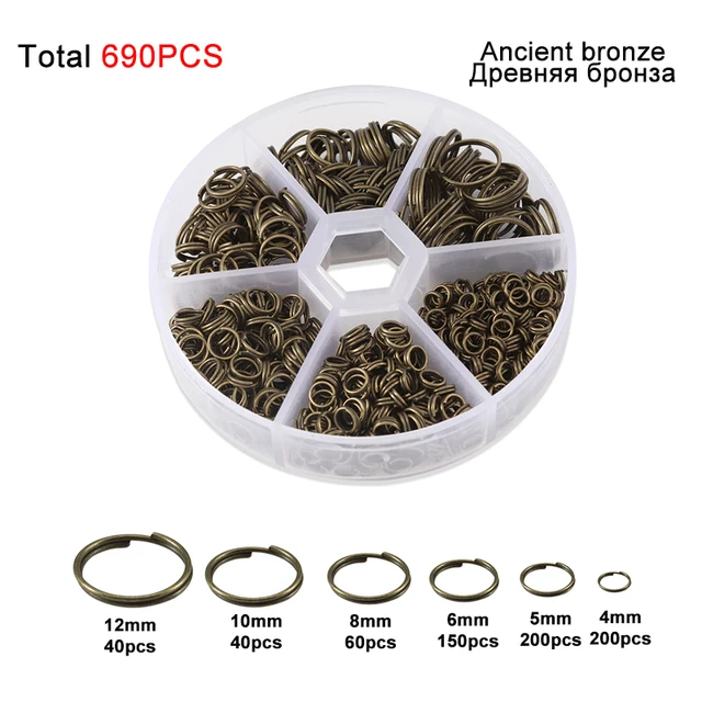 450-1450pcs/Box Jewelry Making Kits Lobster Clasp Open Jump Rings End Crimps Beads Box Sets Handmade Bracelet Necklace Findings L5 Double loops