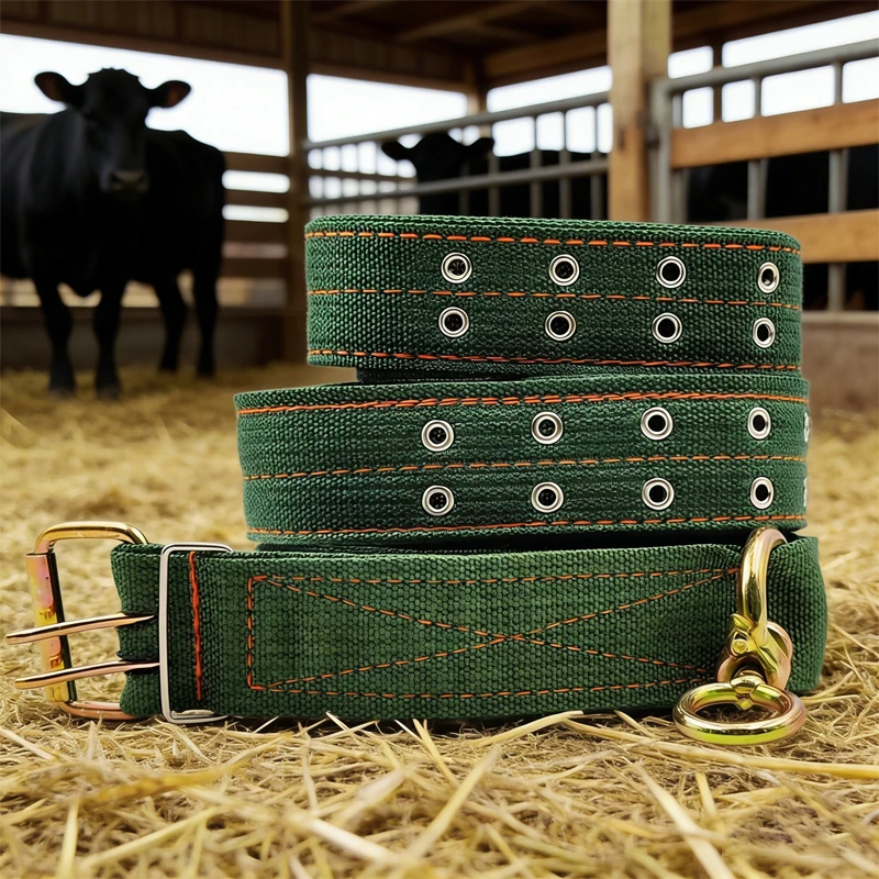 طوق ماشية قوي قابل للتعديل – قماش متين للتحكم ونقل...