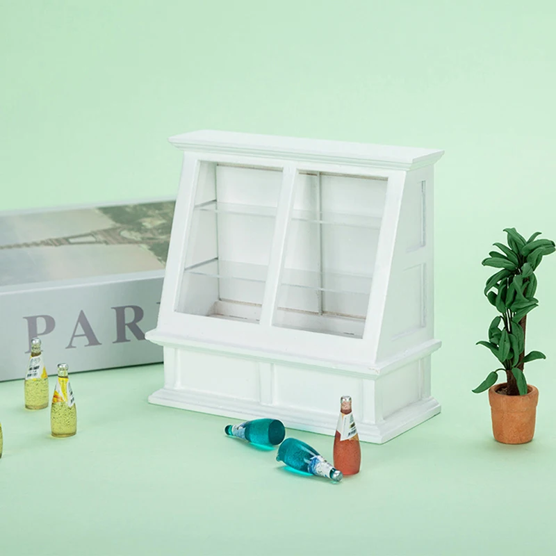1/12 Doll house furniture shopping store commodity cake cabinet supermarket shelf bjd doll mini toys furniture
