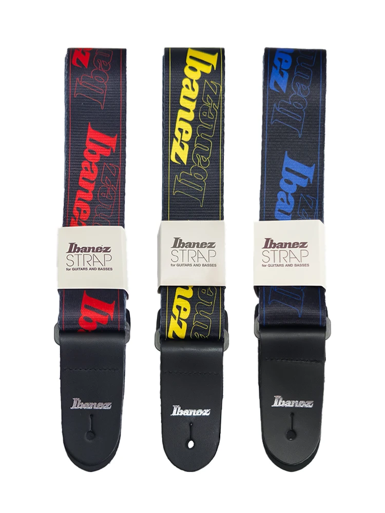 Ibanez ギターストラップ マルチカラー 長さ調節可能 簡単装着 ベース